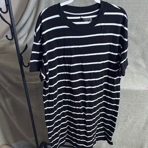 Black and White Striped Dress